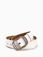 Ремень женский, 110×3.2 см, пряжка металл, серебристая, белый - фото 809308414