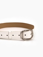 Ремень женский, 110×3.2 см, пряжка металл, серебристая, белый - фото 809308415