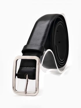 Ремень женский Classic, 110×3 см, пряжка металл, серебристая, чёрный