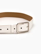 Ремень женский, 110×3 см, пряжка металл, серебристая, белый - фото 809308433