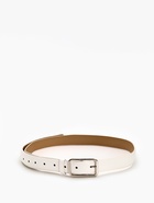 Ремень женский, 110×3 см, пряжка металл, серебристая, белый - фото 809308434