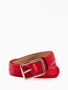 Ремень женский, 110×3 см, пряжка металл, серебристая, красный - фото 59849433