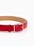 Ремень женский, 110×3 см, пряжка металл, серебристая, красный - фото 59849434