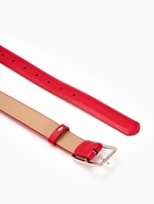 Ремень женский, 110×3 см, пряжка металл, серебристая, красный - фото 59849437