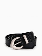 Ремень женский, 110×3 см, пряжка металл матовая, серебристая, чёрный - Фото 2