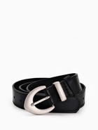 Ремень женский, 110×3 см, пряжка металл матовая, серебристая, чёрный - Фото 3