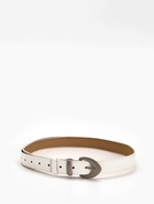 Ремень женский, 110×3 см, пряжка металл матовая, серебристая, белый - фото 59849447