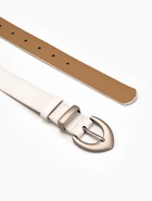 Ремень женский, 110×3 см, пряжка металл матовая, серебристая, белый - фото 59849448