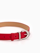 Ремень женский, 110×3 см, пряжка металл матовая, серебристая, красный - Фото 4