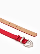 Ремень женский, 110×3 см, пряжка металл матовая, серебристая, красный - Фото 5