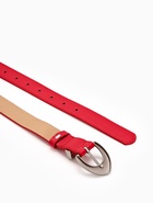 Ремень женский, 110×3 см, пряжка металл матовая, серебристая, красный - Фото 6