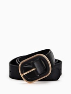 Ремень женский, 110×3 см, пряжка пластик, золотистая, чёрный - фото 809308468