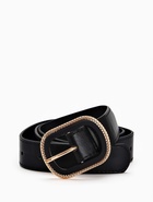 Ремень женский, 110×3 см, пряжка пластик, золотистая, чёрный - Фото 3