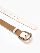 Ремень женский, 110×3 см, пряжка пластик, золотистая, белый - Фото 7