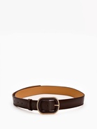 Ремень женский, 110×3 см, пряжка пластик, золотистая, коричневый - фото 809308487