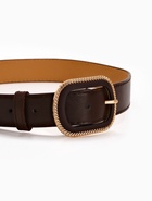 Ремень женский, 110×3 см, пряжка пластик, золотистая, коричневый - Фото 4