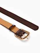 Ремень женский, 110×3 см, пряжка пластик, золотистая, коричневый - фото 809308489