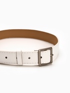 Ремень женский, 110×3 см, пряжка металл матовая, серебристая, белый - фото 59849487