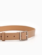 Ремень женский, 110×3 см, пряжка металл матовая, серебристая, бежевый - фото 809308504