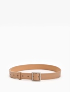 Ремень женский, 110×3 см, пряжка металл матовая, серебристая, бежевый - фото 809308505