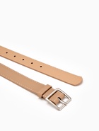 Ремень женский, 110×3 см, пряжка металл матовая, серебристая, бежевый - фото 809308506