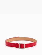 Ремень женский, 110×3 см, пряжка металл матовая, серебристая, красный - фото 59849500