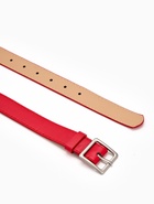 Ремень женский, 110×3 см, пряжка металл матовая, серебристая, красный - фото 59849501