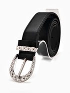 Ремень женский, 110×3 см, пряжка металл, серебристая, чёрный - фото 59849503