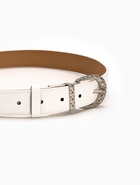 Ремень женский, 110×3 см, пряжка металл, серебристая, белый - фото 59849511