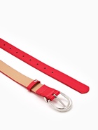 Ремень женский «Кэлли», 110×3 см, пряжка металл, серебристая, красный - фото 65456578