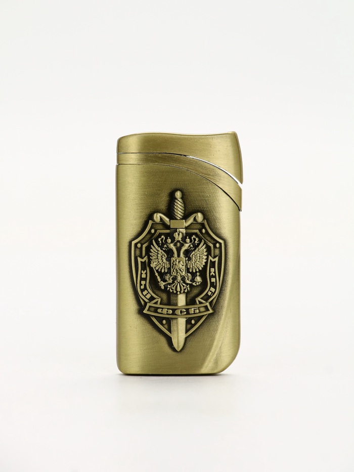 Зажигалка газовая для курения «ФСБ» металлическая, 6.5×3.5×0.9 см