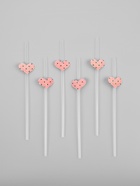 Трубочки для коктейлей «Сердечки», розовые , 6 шт 10949683