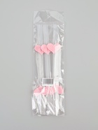 Трубочки для коктейлей «Сердечки», розовые , 6 шт 10949683