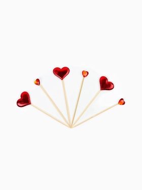 Шпажки для канапе «Сердечки», 6 шт
