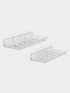 Набор полок для ванной настенных, 2 шт., прозрачный - фото 59849583