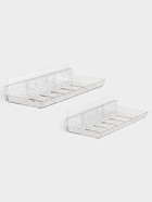 Полки для ванной настенные, 2 шт., прозрачные 10906545