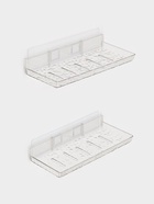 Полки для ванной настенные, 2 шт., прозрачные 10906545