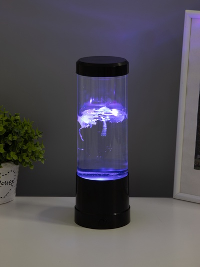 Лава - лампа RISALUX «Медузы», подсветка, RGB, USB, 3-5 Вт, чёрная, 9×9×25.5 см