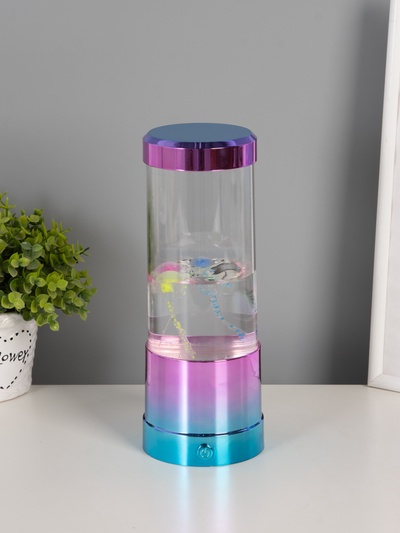 Светильник «Медузы» LED, RGB, USB, 3-5 Вт, 9×9×3 см, розово-голубой металлик