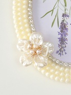 Фоторамка для фото 13×18 см «Белый жемчуг с цветком», овальная, пластик - Фото 3