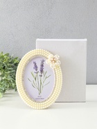 Фоторамка для фото 13×18 см «Белый жемчуг с цветком», овальная, пластик - Фото 5