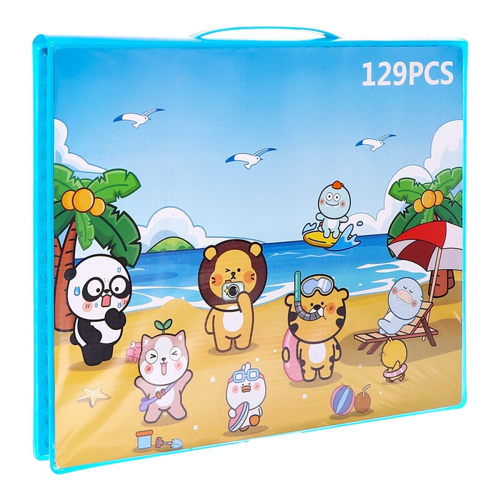 УЦЕНКА Набор для рисования Зверушки Синий - Фото 1