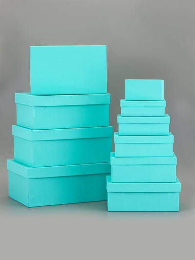Набор подарочных коробок 10 в 1 «Тиффани» 30×19×12 - 12×6.5×4 см