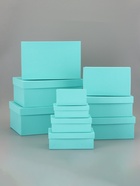 Набор подарочных коробок 10 в 1 «Тиффани» 30×19×12 - 12×6.5×4 см - фото 59849681