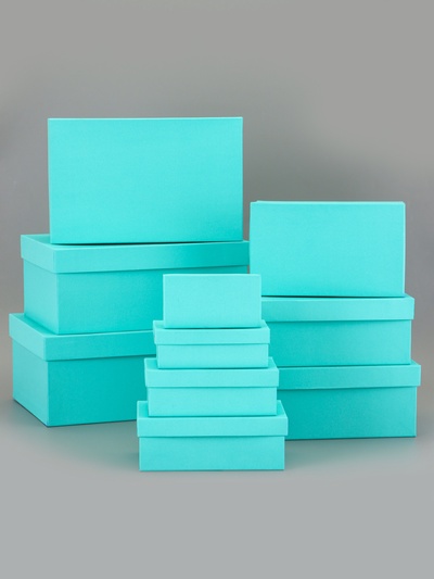 Набор подарочных коробок 10 в 1 «Тиффани» 30×19×12 - 12×6.5×4 см
