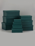 Набор подарочных коробок 10 в 1 «Темно-зеленый» 30×19×12 - 12×6.5×4 см - Фото 6