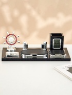 УЦЕНКА Набор настольный 7в1 с визитницей и часами, черное дерево - Фото 2