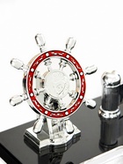 УЦЕНКА Набор настольный 7в1 с визитницей и часами, черное дерево - Фото 4