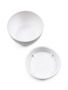 Горшок для цветов с поддоном 0,5 л d12,5см h7 см "Фиалочка" белый (комплект 3 шт) - фото 60064488