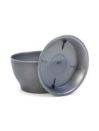 Горшок для цветов с поддоном 0,5 л d12,5см h0,7 см "Фиалочка" серый перламутр - фото 809308894